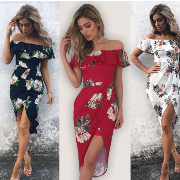 off the shoulder spring dresses